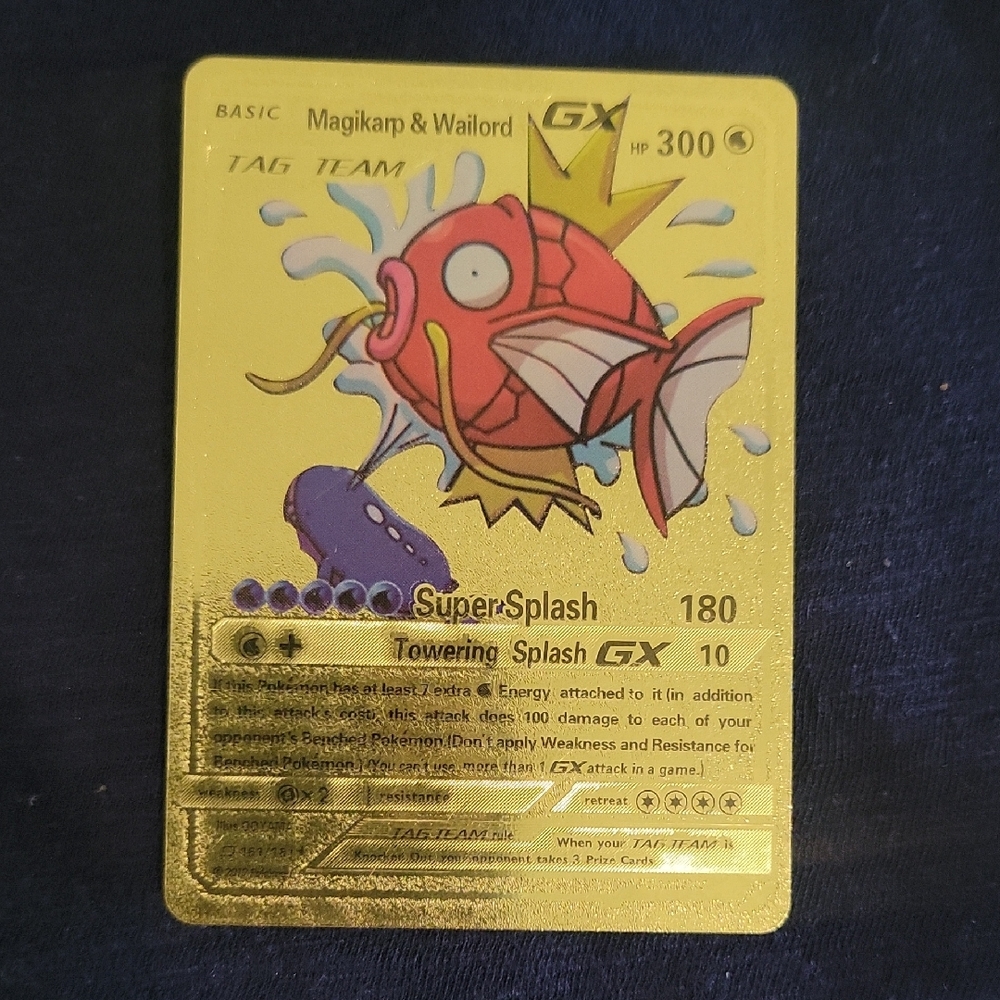 2019 POKEMON MAGIKARP & WAILORD SUPER SPLASH TOWERING SPLASH GX #161/181 (Used)